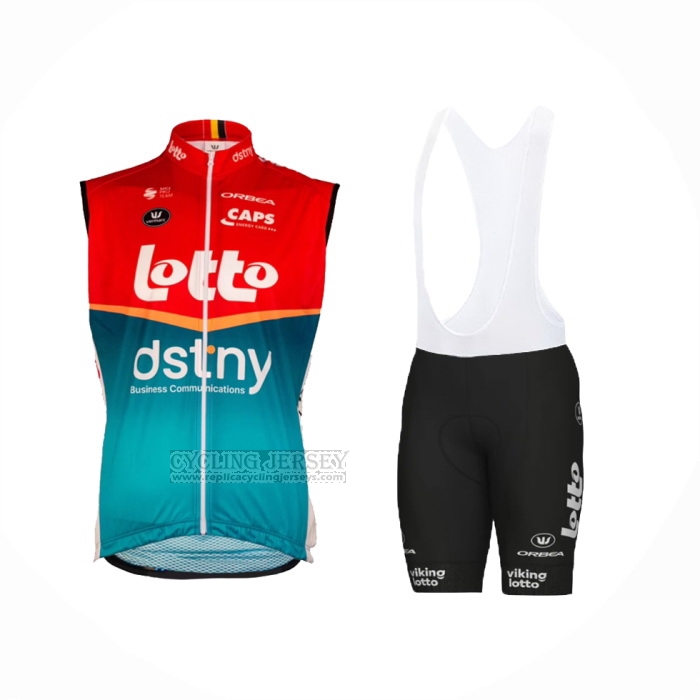 2024 Wind Vest Lotto Dstny Red Blue And Bib Short